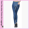 Poches à taille haute taille grande Customized Printed Stretchy Seamless Jeans Leggings